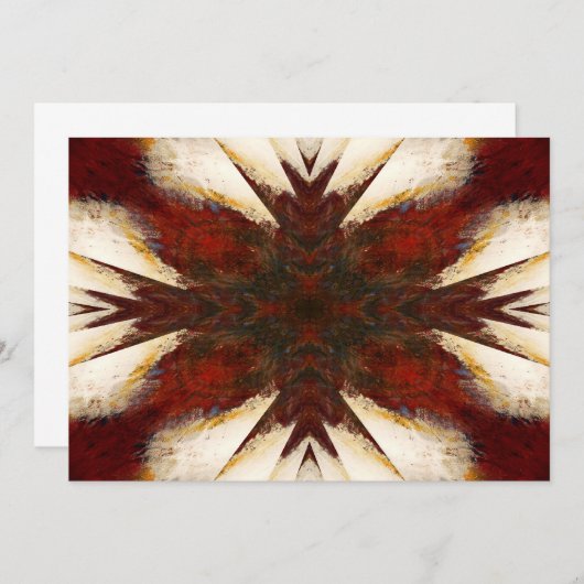 Abstracte kunstuitnodigingen kaart (Voorkant / Achterkant)