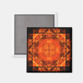 Abstracte kunstvierkant magneet zonder grenzen (Voorkant / Achterkant)