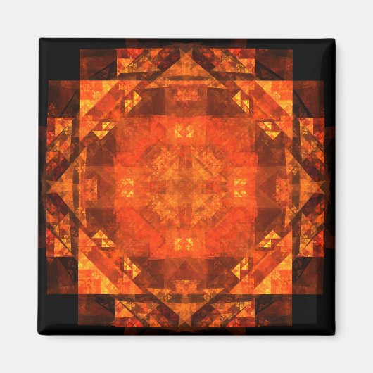 Abstracte kunstvierkant magneet zonder grenzen (Voorkant)