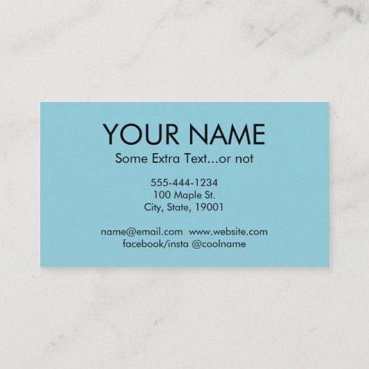 Abstracte KunstVisitekaartjes Tuinhout Blauw Visitekaartje (Achterkant)