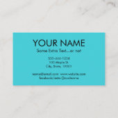 Abstracte KunstVisitekaartjes Turquoise Aqua Blue Visitekaartje (Achterkant)