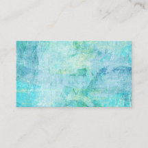 Abstracte KunstVisitekaartjes Turquoise Aqua Blue