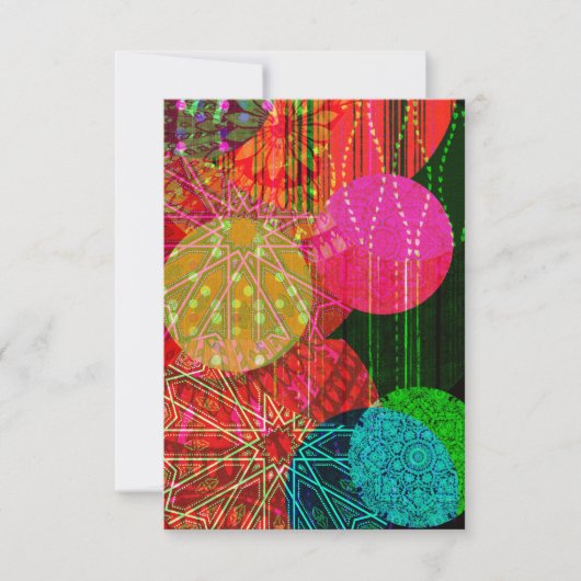 Abstracte kunstvlekken kaart (Voorkant)