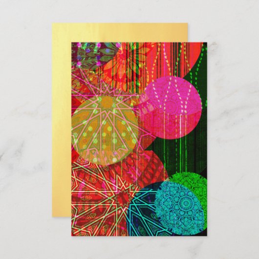 Abstracte kunstvlekken kaart (Voorkant / Achterkant)