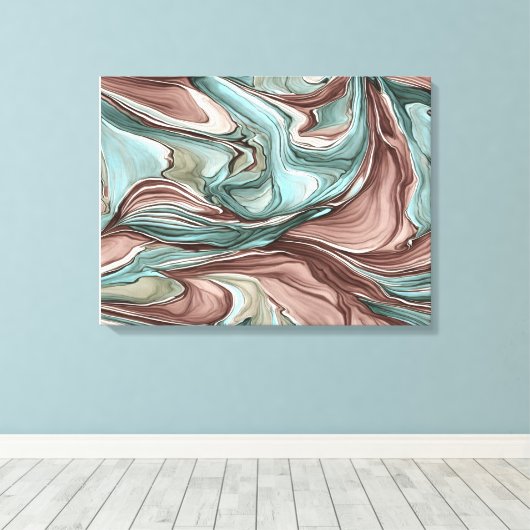 Abstracte kunstwandafdrukken voor zwemkleuren canvas afdruk (Insitu (Houten vloer))