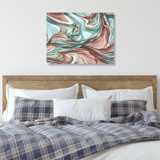 Abstracte kunstwandafdrukken voor zwemkleuren canvas afdruk (Insitu (Slaapkamer))