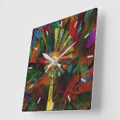 Abstracte kunstwandklok vierkante klok (Hoek)