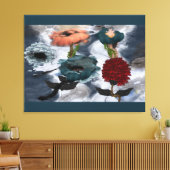 Abstracte KunstWaterverf Floral Canvas Afdruk (Insitu (Woonkamer))