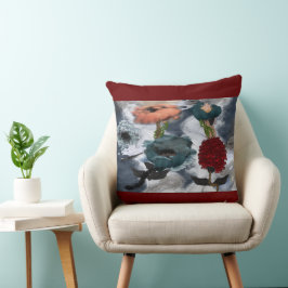 Abstracte KunstWaterverf Floral Kussen