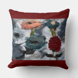 Abstracte KunstWaterverf Floral Kussen