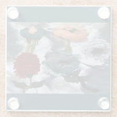 Abstracte KunstWaterverf Onderzetter van Floral Gl (Achterkant)