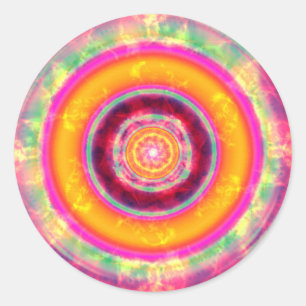 Abstracte kunstwerk ronde sticker