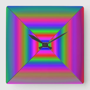 Abstracte kunstwerk vierkante klok