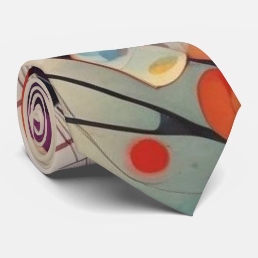 Abstracte kunstwerkcompositie stropdas (Opgerold)