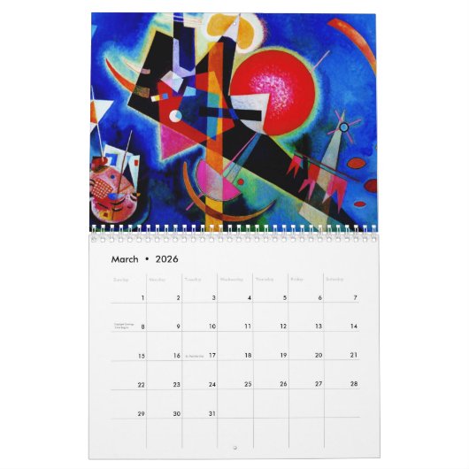 Abstracte kunstwerken van Kandinsky Kalender (Mar 2026)