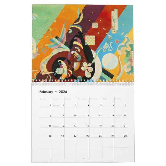 Abstracte kunstwerken van Kandinsky Kalender (Feb 2026)