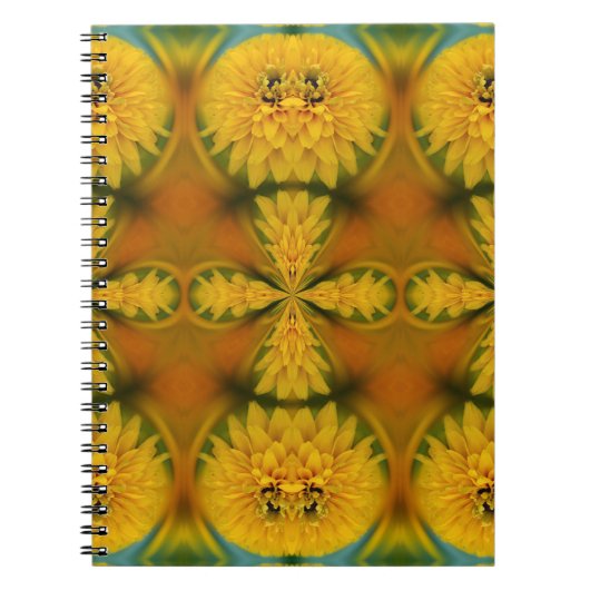 Abstracte kunstwerken voor gele ventilatorbenzalen notitieboek (Voorkant)