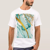 Abstracte kunstwolken: doorschijnende inkt t-shirt (Voorkant)