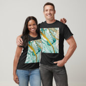 Abstracte kunstwolken: doorschijnende inkt t-shirt (Unisex)