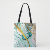 Abstracte kunstwolken: doorschijnende inkt tote bag (Voorkant)