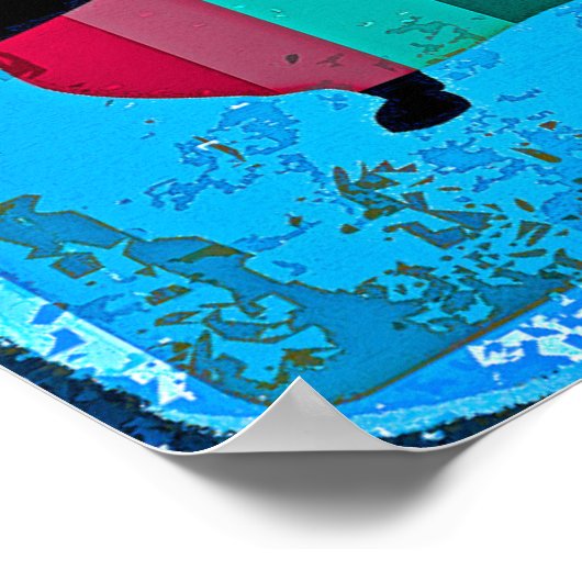 Abstracte kunstworst Dog Dachshund Poster (Hoek)