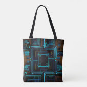 abstracte kunstzak tote bag (Achterkant)