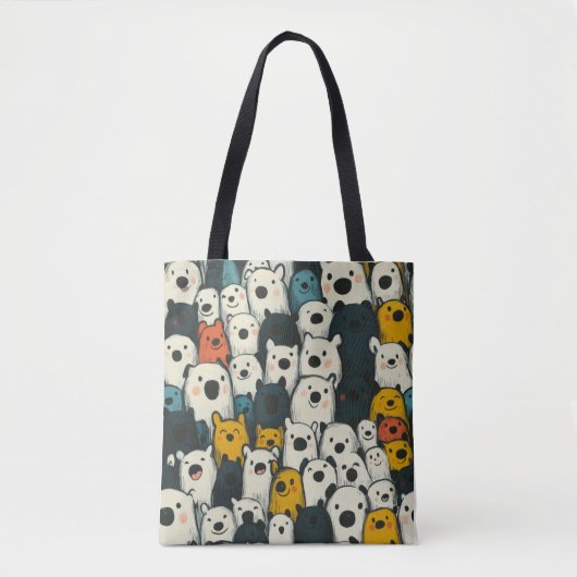 abstracte kunstzak tote bag (Voorkant)