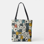 abstracte kunstzak tote bag (Achterkant)
