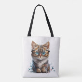 abstracte kunstzak tote bag (Achterkant)