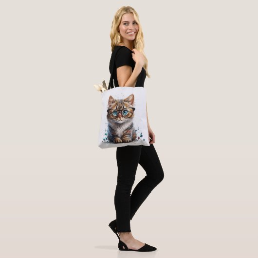 abstracte kunstzak tote bag (Op model)