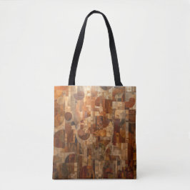 Abstracte kunstzak tote bag