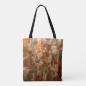 Abstracte kunstzak tote bag (Achterkant)