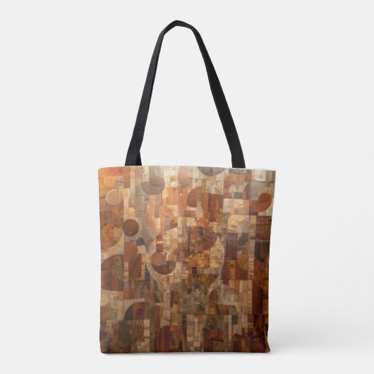 Abstracte kunstzak tote bag (Achterkant)