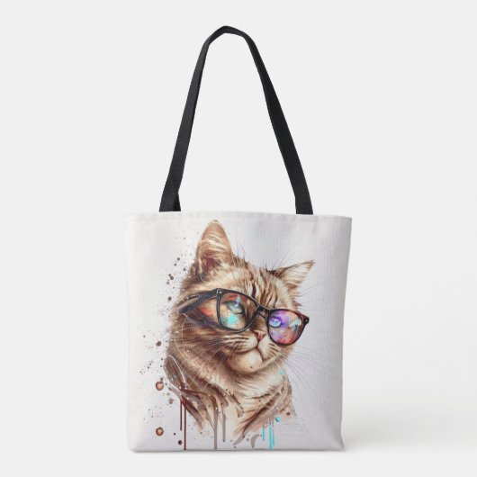 abstracte kunstzak tote bag (Achterkant)