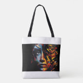 Abstracte kunstzak tote bag (Achterkant)