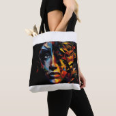 Abstracte kunstzak tote bag (Dichtbij)