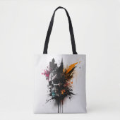 abstracte kunstzak tote bag (Voorkant)