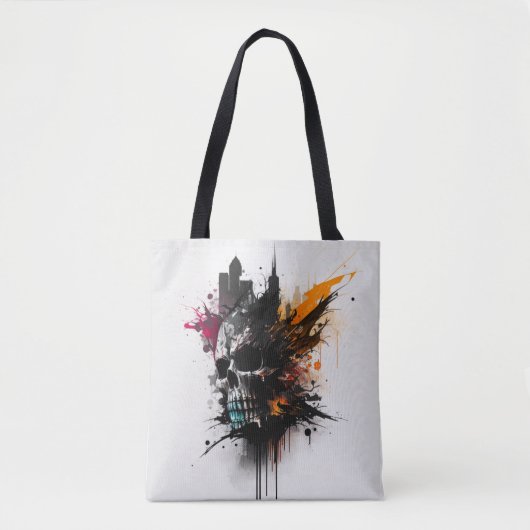 abstracte kunstzak tote bag (Voorkant)