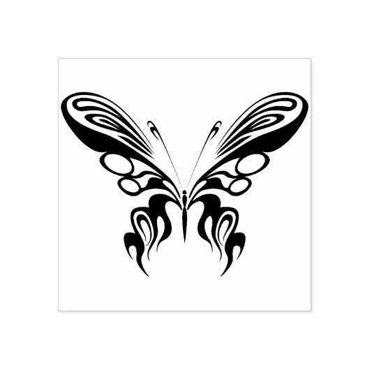 abstracte kunstzegel op basis van stamhout vlinder rubberstempel (Afrduk)