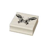 abstracte kunstzegel op basis van stamhout vlinder rubberstempel (Stempel)