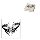 abstracte kunstzegel op basis van stamhout vlinder rubberstempel (Gestempeld)