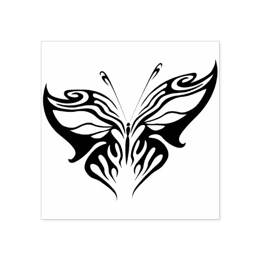 abstracte kunstzegel op basis van stamhout vlinder rubberstempel (Afrduk)