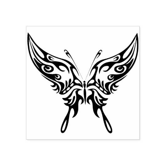 abstracte kunstzegel op basis van stamhout vlinder rubberstempel (Afrduk)