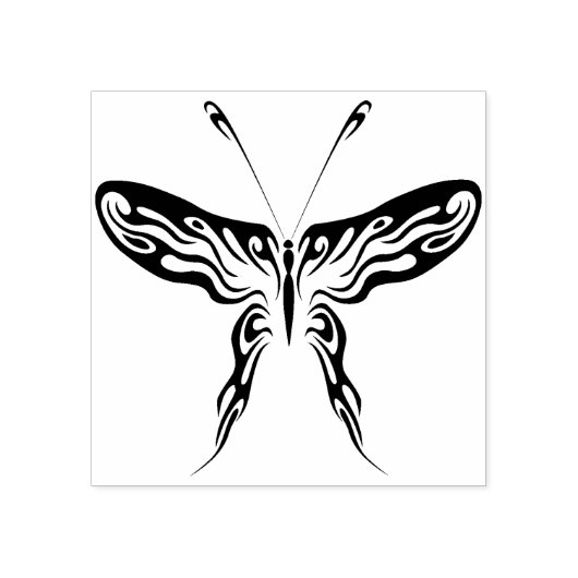 abstracte kunstzegel op basis van stamhout vlinder rubberstempel (Afrduk)