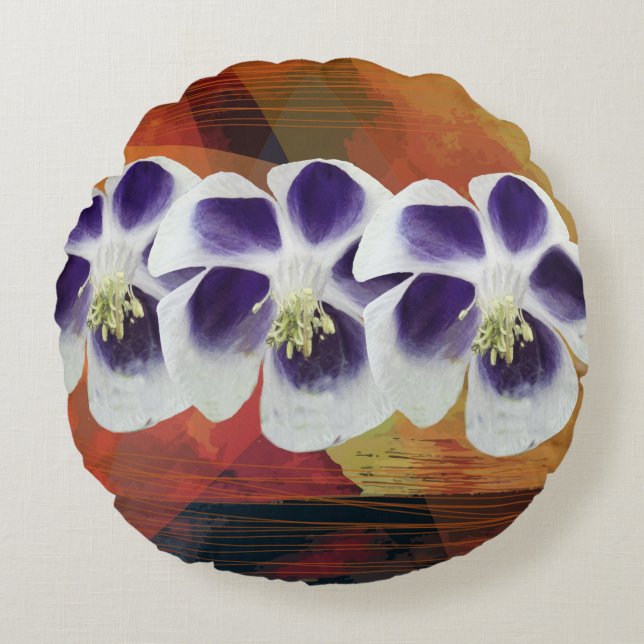 Abstracte kunstzitting voor lentemetrie rond kussen (Voorkant)