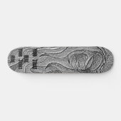 abstracte kunstzwarte en witte pootdame retro persoonlijk skateboard (Horizontaal)