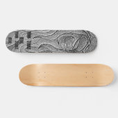 abstracte kunstzwarte en witte pootdame retro persoonlijk skateboard (Horizontaal)