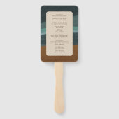 Abstracte kust chique moderne bruiloft handwaaier (Achterkant)