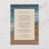 Abstracte kust chique moderne bruiloft informatiekaartje (Voorkant)