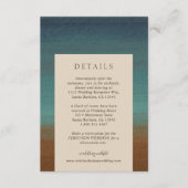 Abstracte kust chique moderne bruiloft informatiekaartje (Voorkant)